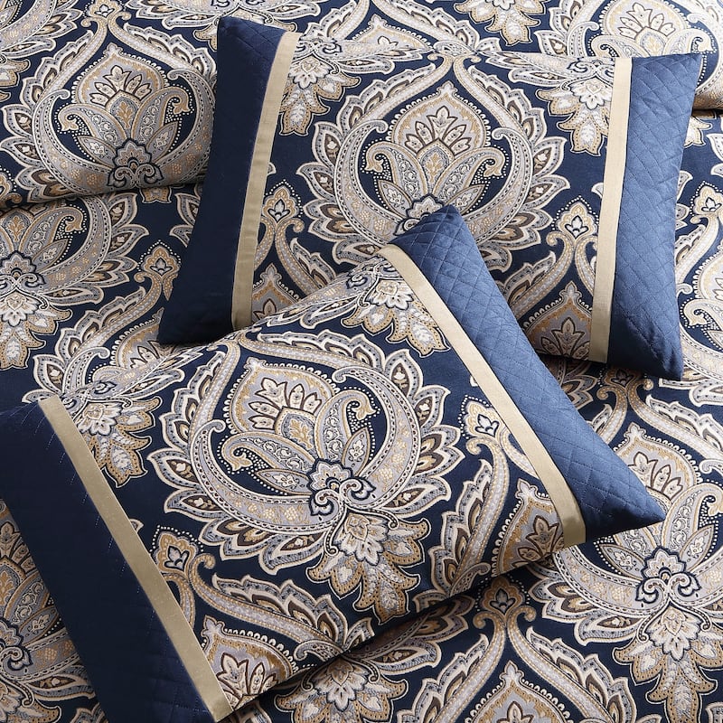 Riverbrook Home Barret Navy Microfiber Comforter Set