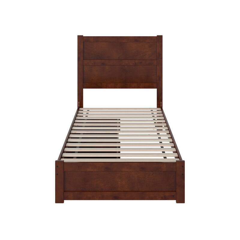 Aveline Wood Platform Bed with Matching Footboard & Storage Drawers
