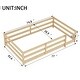 preview thumbnail 16 of 34, Twin Sturdy Structure Wood Floor Bed with Guardrail and Fence for Kids, Montessori Bed