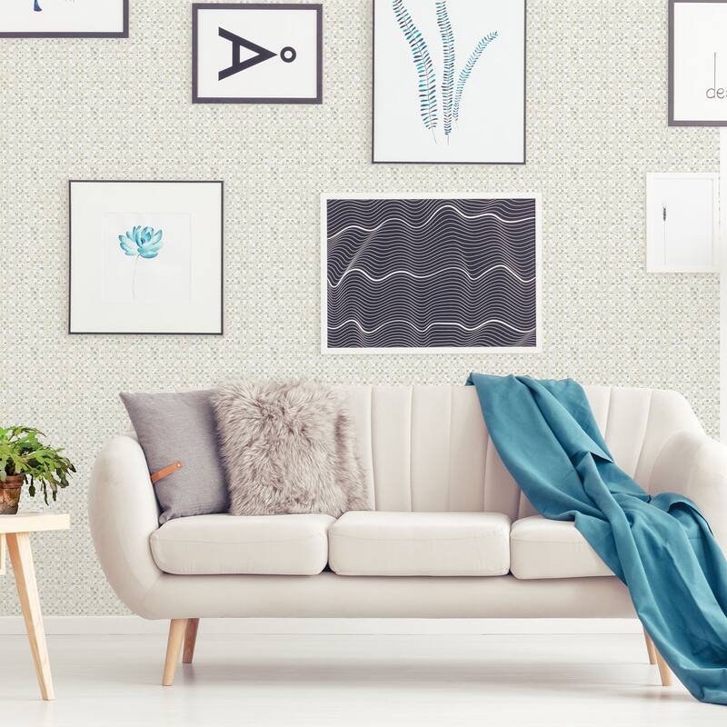 A-Street Prints Tia Blue Texture Wallpaper