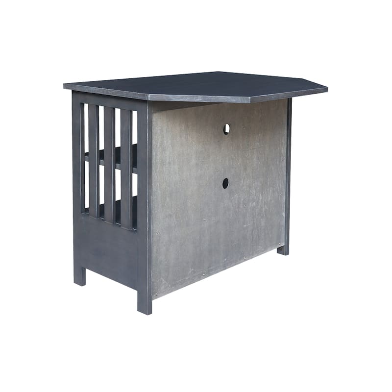 Solid Hardwood Mission Corner TV Stand