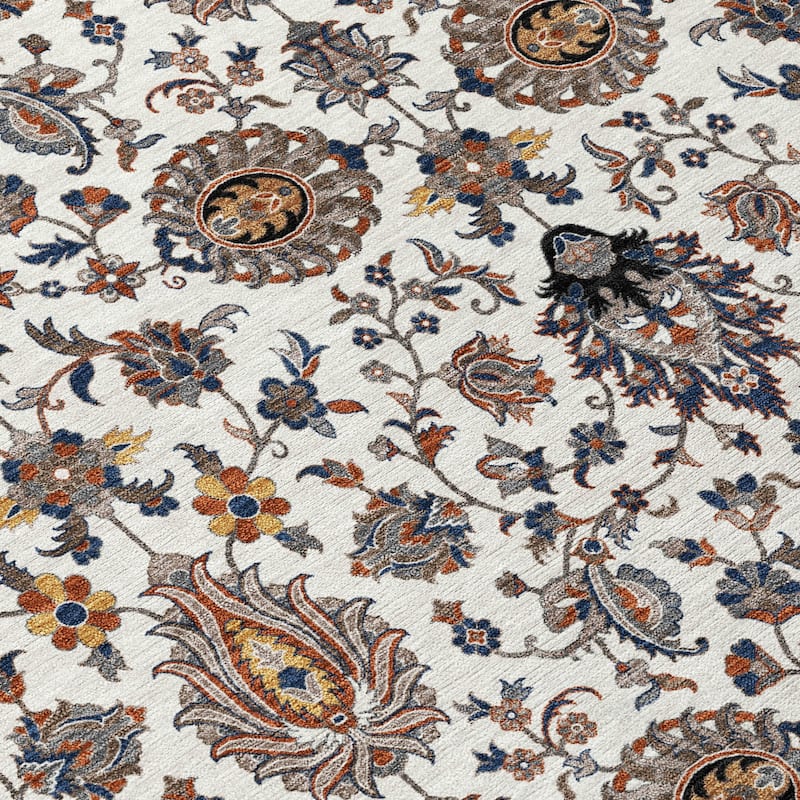 Machine Washable Indoor/Outdoor Traditional Persian Chantille Rug