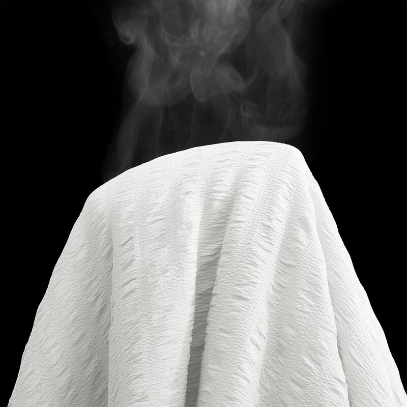 Lightweight Cooling Reversible Bed Blanket, Breathable Seersucker Comforter for Hot Sleepers