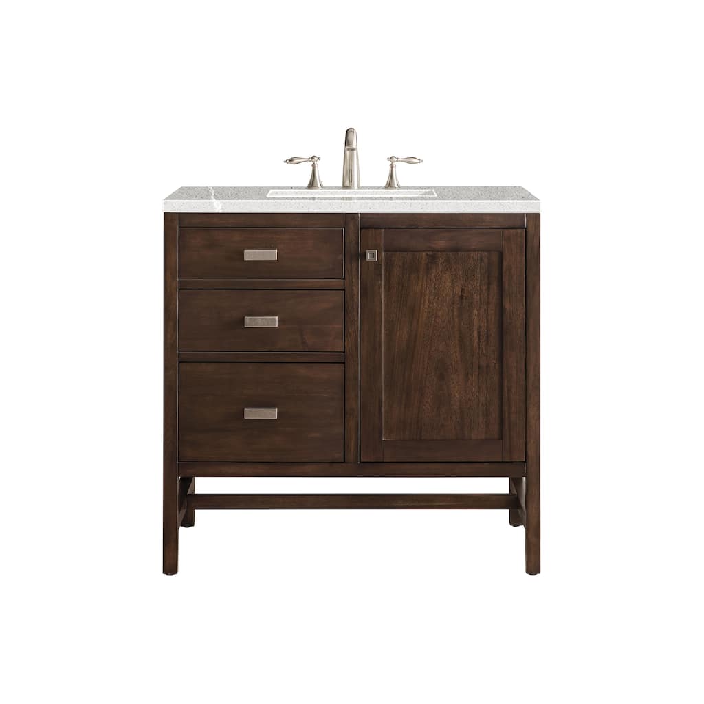 James Martin Vanities Addison 36" Single Vanity, Mid Century Acacia