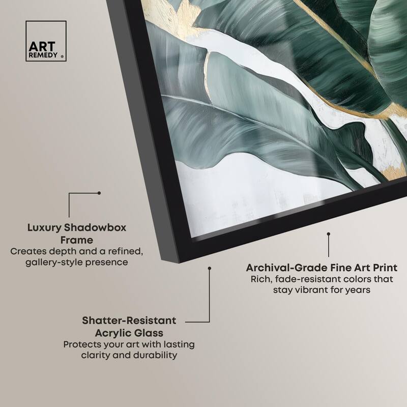 Jungle Jewel Jade II Shadowbox by Art Remedy