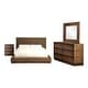 preview thumbnail 2 of 18, Emallson Rustic Natural Tone Wood Low Profile 4-Piece Platform Bedroom Set by Furniture of America