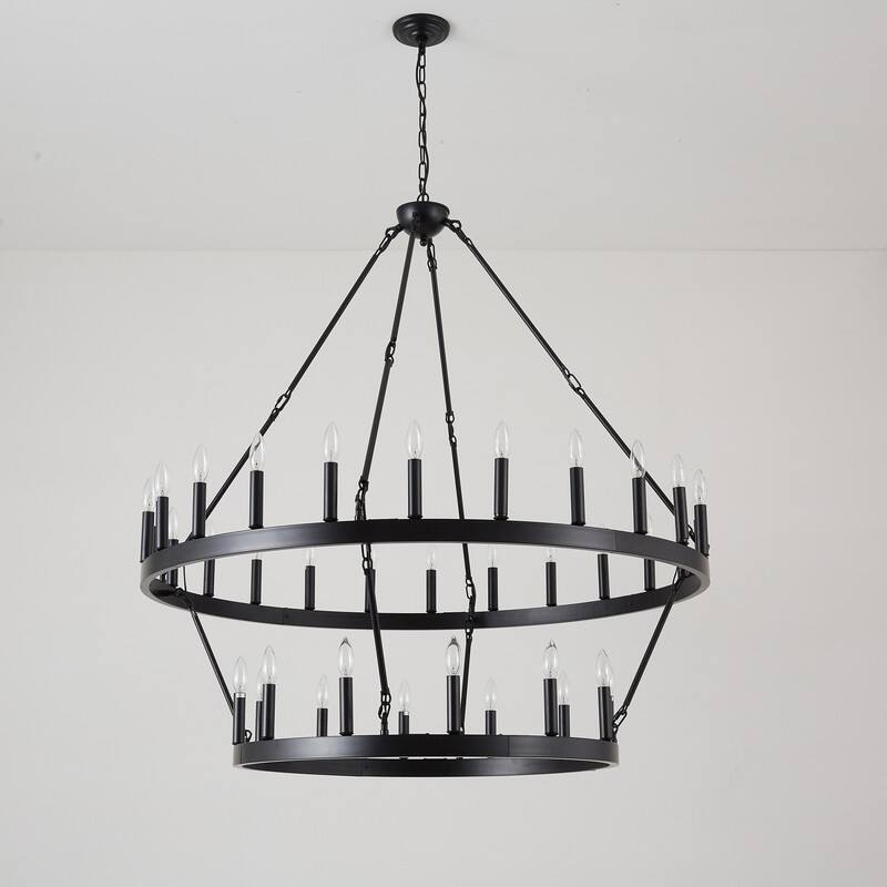 Wagon Wheel Chandelier Collection - Rustic Farmhouse Lighting for Every Space