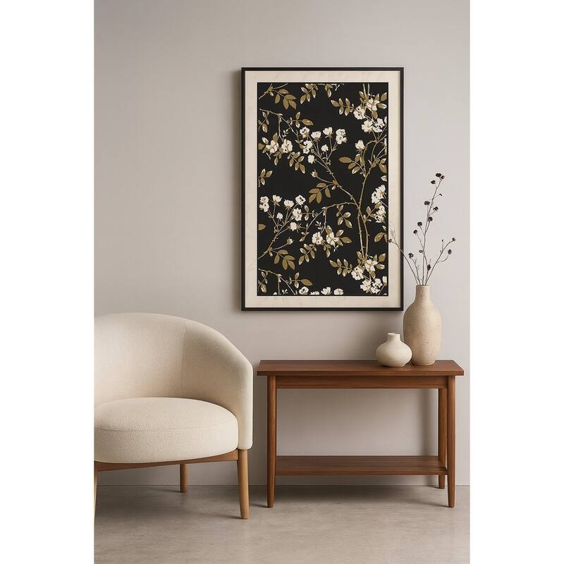 Botanical Harmony Antique Botanical & Bird Art Print