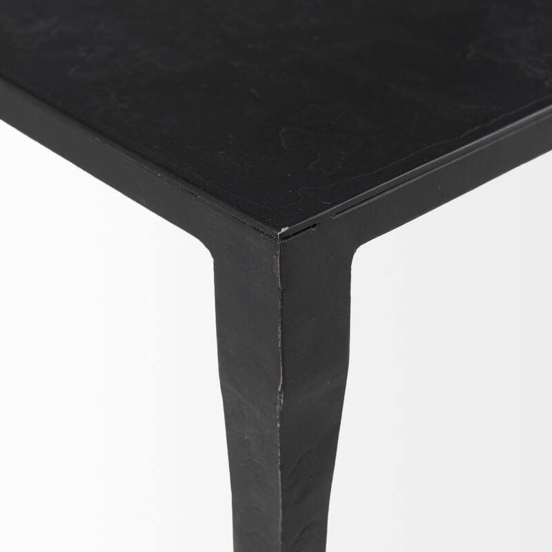 Timothy Ebony Black Iron Side Table