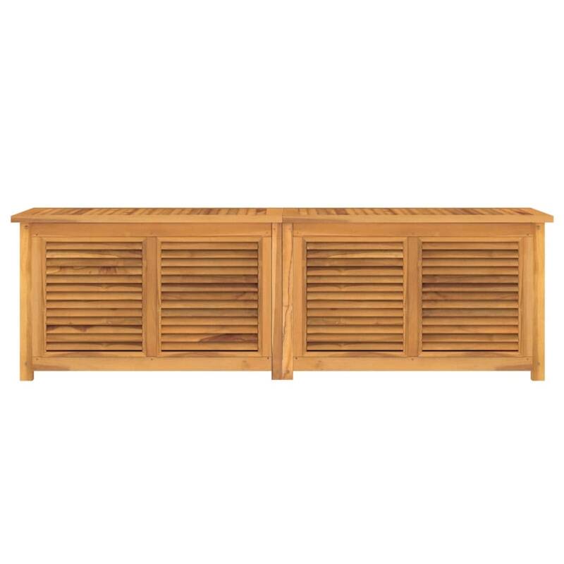 vidaXL Patio Storage Box Outdoor Cushion Storage with Bag Solid Wood Teak