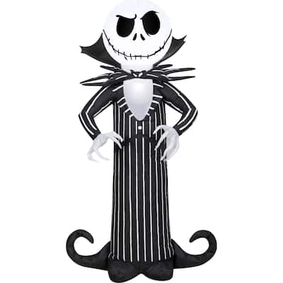 Halloween 3.5 ft. H Airblown Inflatable Jack Skellington w/Stylized Collar