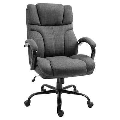 High Back Big and Tall Executive Office Chair, Ergonomic Computer Desk Chair, Adjustable Height Desk Chair with Wheels - N/A