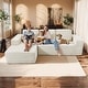 preview thumbnail 3 of 24, Oversized Loveseat Chaise Lounge Chair Indoor Comfy Deep Seat Sleeper Couch - 1 Set