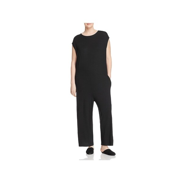eileen fisher cap sleeve jumpsuit