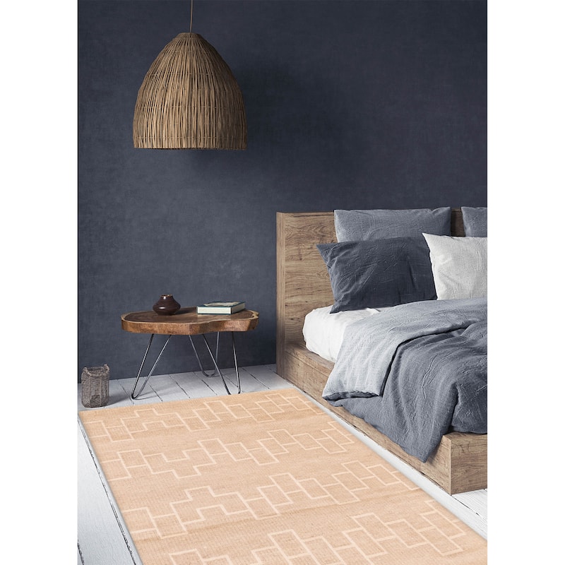 ECARPETGALLERY Hand-knotted Tangier Tan Wool Rug - 5'1 x 7'10