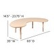 preview thumbnail 26 of 41, 35"Wx65"L Half-Moon Plastic Adjustable Activity Table for 8 - 65"D x 35"W x 14.5" - 23.75"H