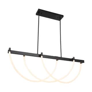 Artcraft Cascata - 3-Light Island Light - Black/Brushed Brass