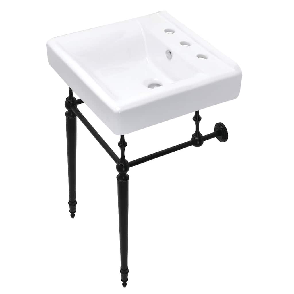 Kingston Brass Edwardian 20-Inch Console Sink with Brass Legs