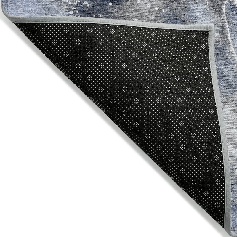 Machine Washable Indoor/ Outdoor Abstract Chantille Rug