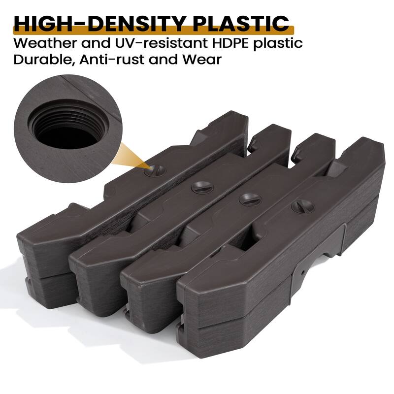 VredHom Outdoor 4-piece Patio Offset Umbrella Weighted Base Stand