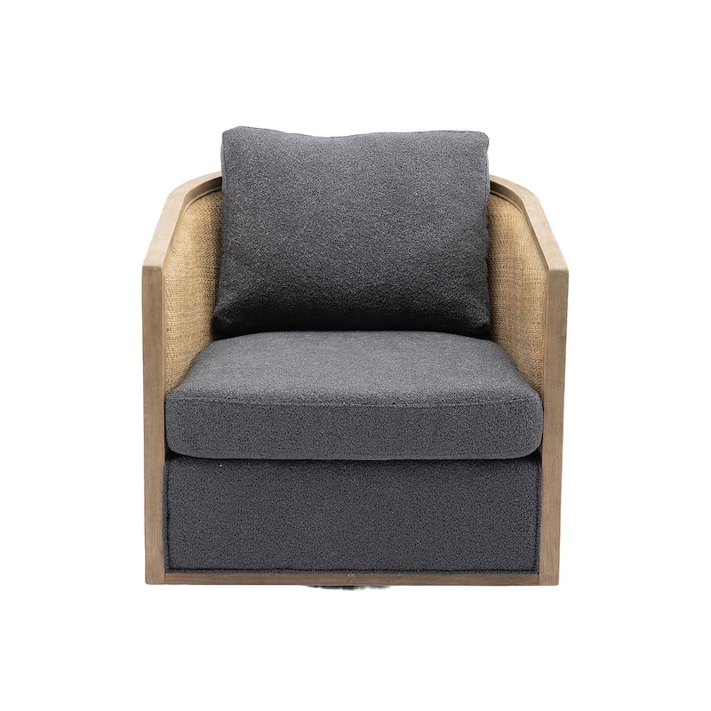 Swivel Barrel Chair, Comfy Round Accent Sofa Chair, 360 Degree Club Chair Arm Chair