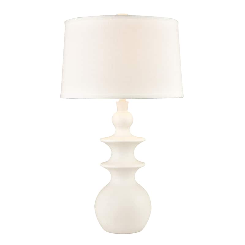 Elk Home Depiction Matte White With White Shade 1 Light Table Lamp