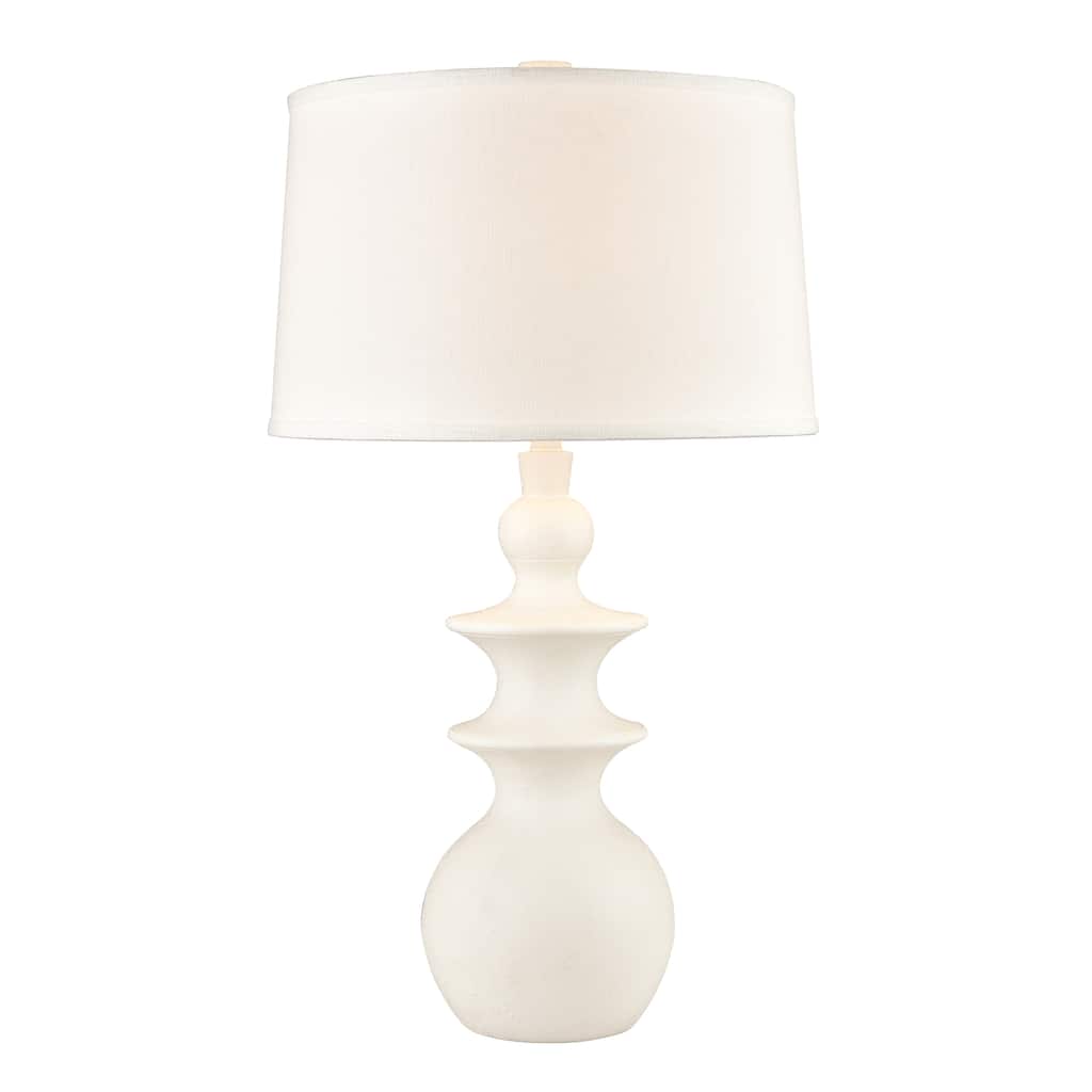 Elk Home Depiction Matte White With White Shade 1 Light Table Lamp