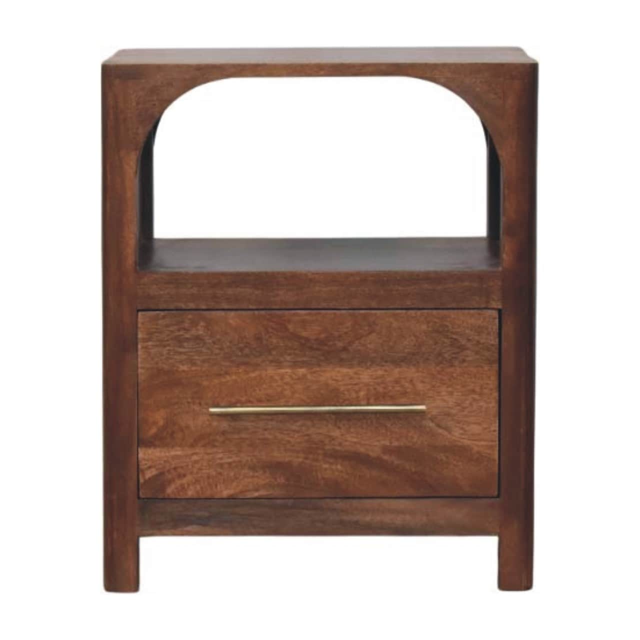 Artisan Furniture Solid WoodArc-Line Bedside Table Brown