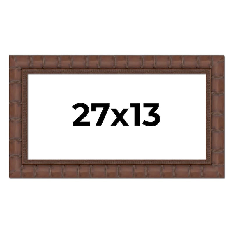 27x13 Frame Pewter Solid Wood Picture Frame Width 1.625 Inches | Interior Frame Depth 0.6875 Inches