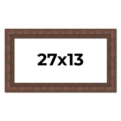 27x13 Frame Pewter Solid Wood Picture Frame Width 1.625 Inches | Interior Frame Depth 0.6875 Inches