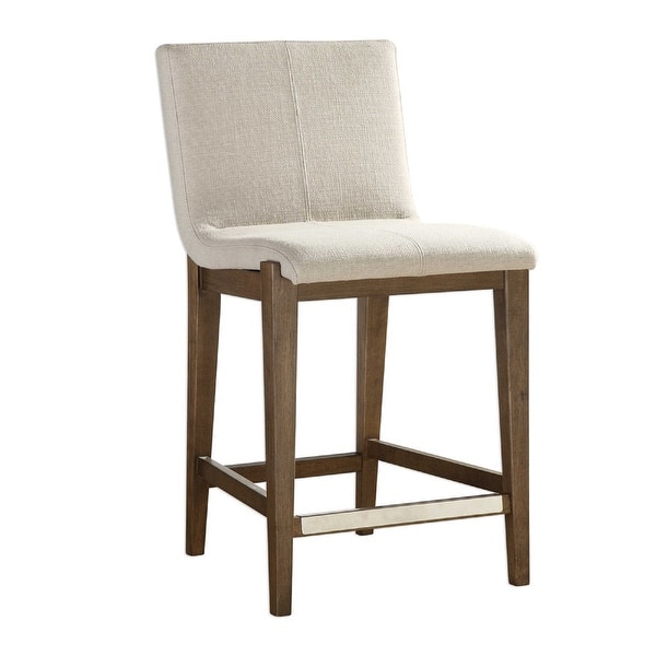 slide 2 of 7, 39" linen blend fabric counter stool