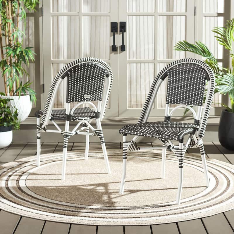 SAFAVIEH Outdoor Patio Furniture Torino Side Chair (Set of 2) - 21"W x 20"D x 33"H