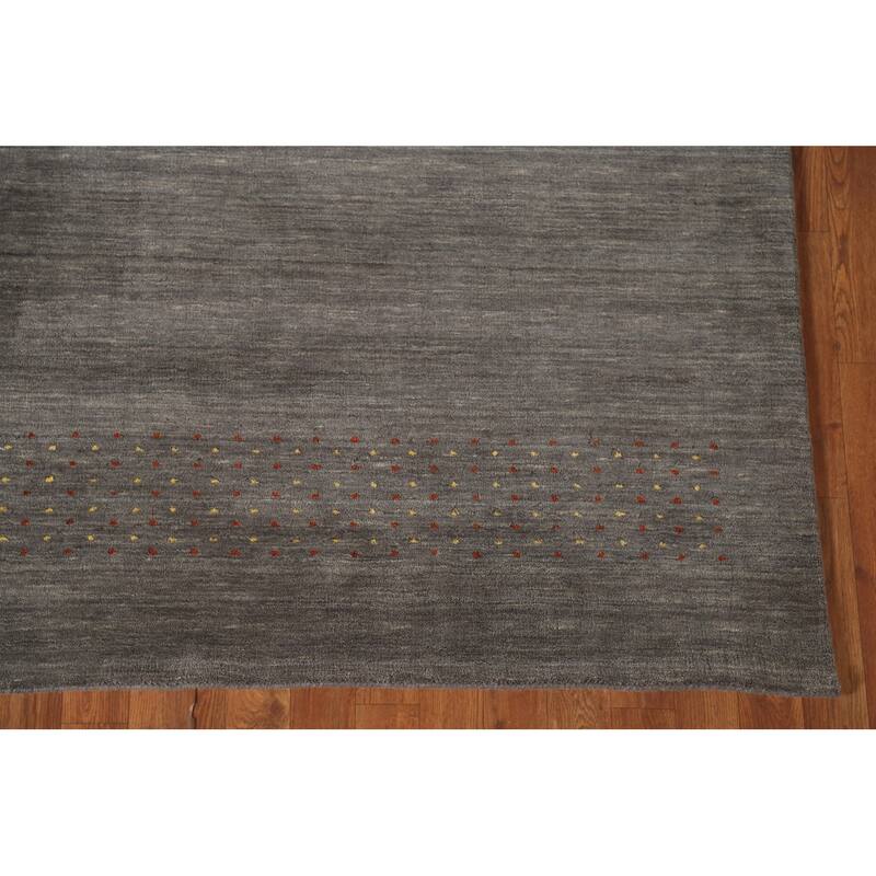 Tribal Gabbeh Oriental Area Rug Hand-Knotted Wool Carpet - 6'10"x 9'10"