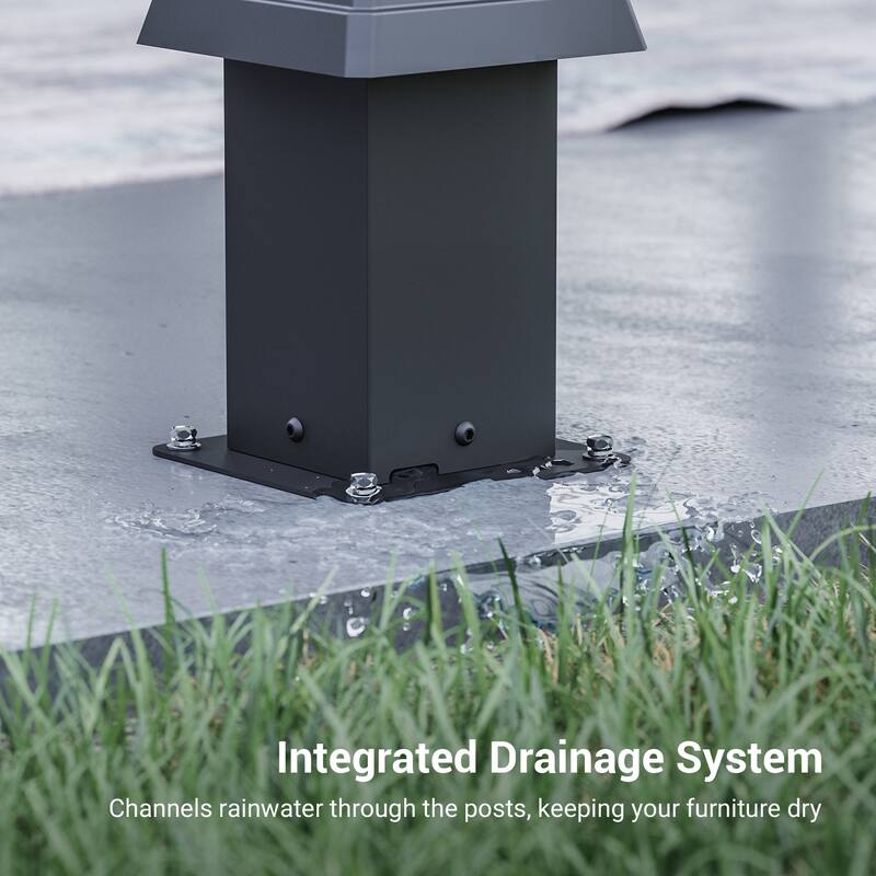 Aluminum Steel Pergola, Outdoor Pergola with Adjustable Roof