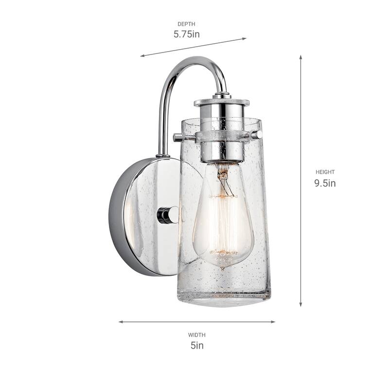Kichler Lighting Braelyn Collection 1-light Chrome Wall Sconce
