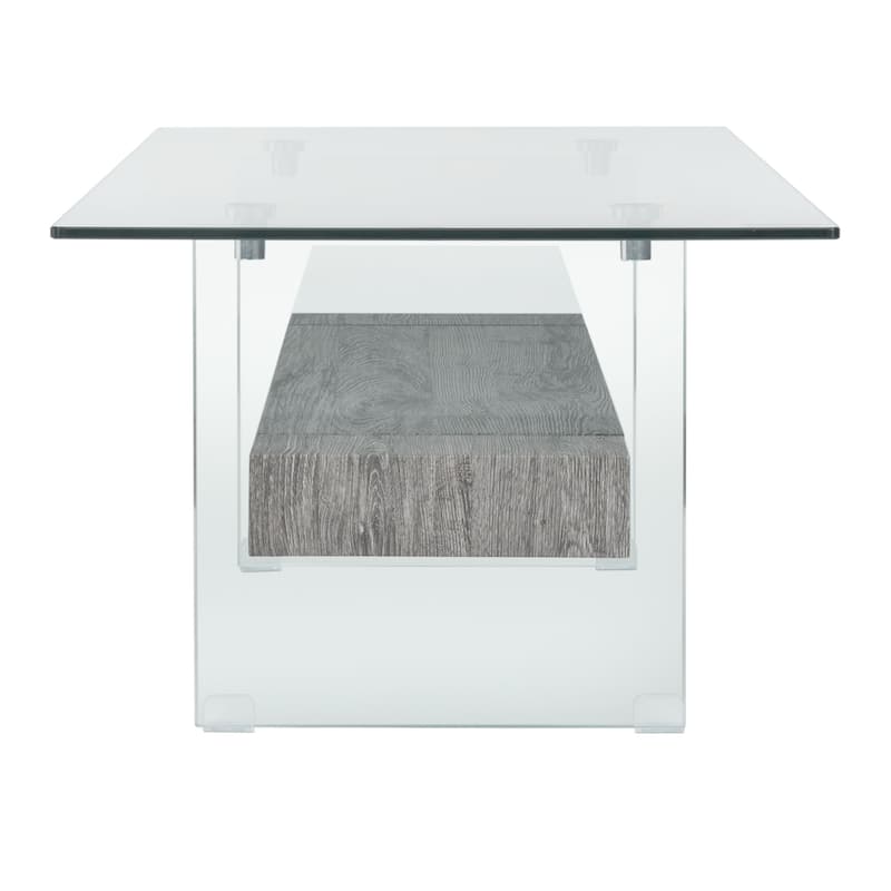 SAFAVIEH Kayley Modern Glass Coffee Table - 43.3" x 23.6" x 16.5"