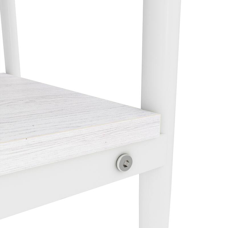 Set of, 2 Rectangle End Table, Tempered Glass Tabletop with MDF layer, Modern Table for Living Room