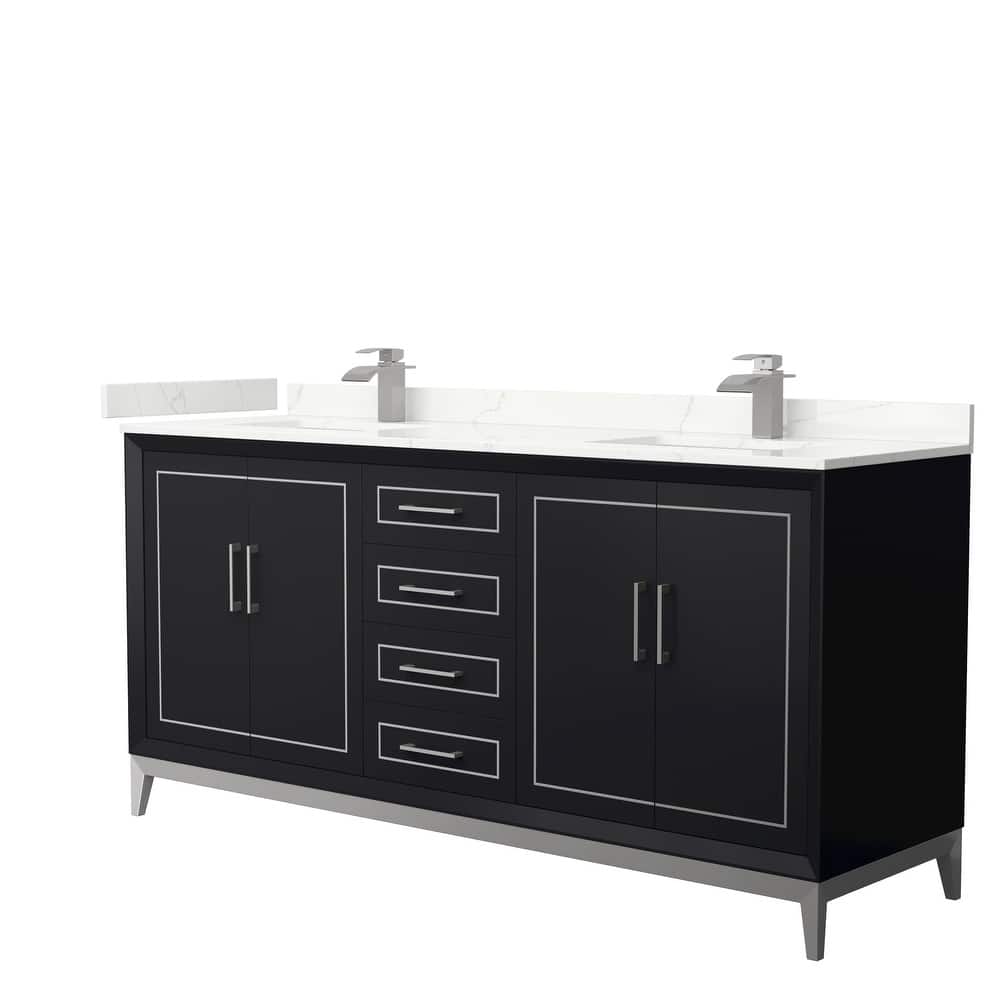 Marlena 72-inch Double Vanity, Quartz Top