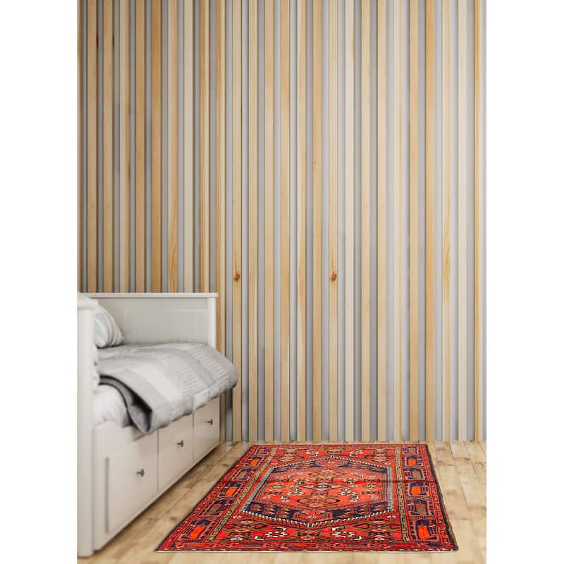 ECARPETGALLERY Hand-knotted Andelz Red Wool Rug - 4'2 x 6'7