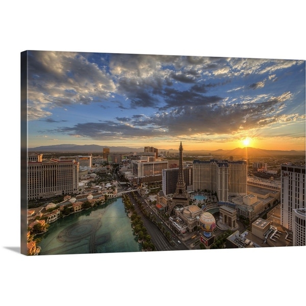 "Sunrise, Las Vegas, Nevada" Canvas Wall Art - Overstock ...