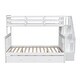preview thumbnail 24 of 46, Twin-over-Full Bunk Bed with Twin size Trundle, Storage and Guard Rail for Bedroom, Dorm, for Adults