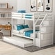 preview thumbnail 2 of 24, Twin-Over-Twin Multifunctional Trundle Bunk Bed with Stairs with Twin Size Trundle and 3 Storage Stairs