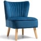 preview thumbnail 10 of 37, Costway Armless Accent Chair Modern Velvet Leisure Chair Single Blue