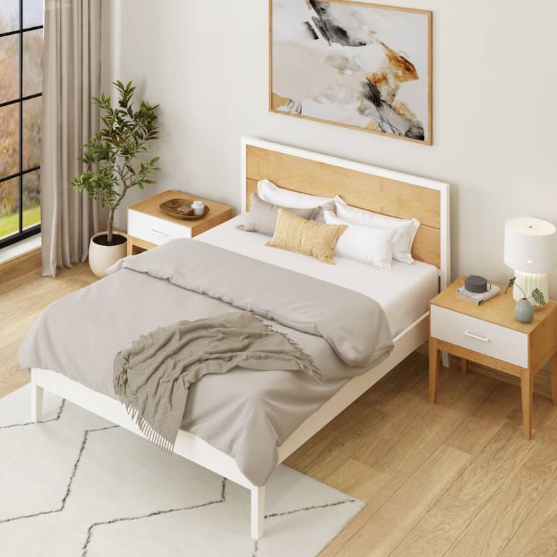 Plank and Beam 3 Piece Queen-Size Bedroom Set with 2 Nightstands