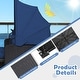 preview thumbnail 15 of 61, Outdoor Patio Daybed with Canopy and Foldable Side Trays - 65" x 60.5 x 58.5"