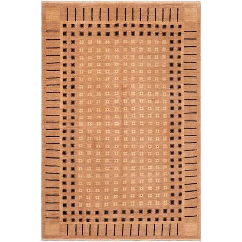 Boho Chic Ziegler Jeanene Hand Knotted Area Rug -5'10" x 8'9" - 5 ft. 10 in. X 8 ft. 9 in.
