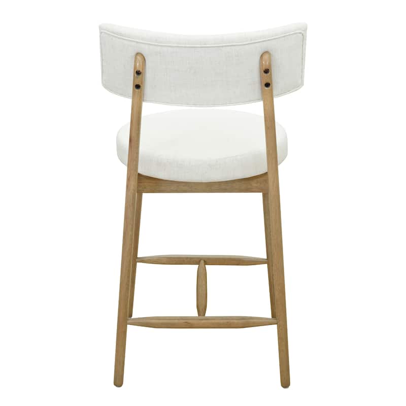 Nook Upholstered Rubber Wood Counter stools (Set of 2) by Christopher Knight Home