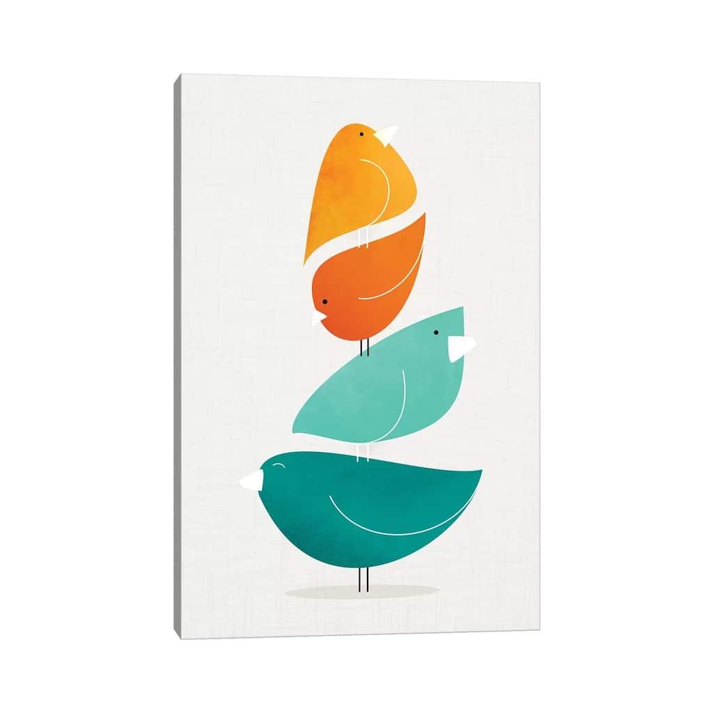 iCanvas "Bird Stack II" by Modern Tropical Canvas Print
