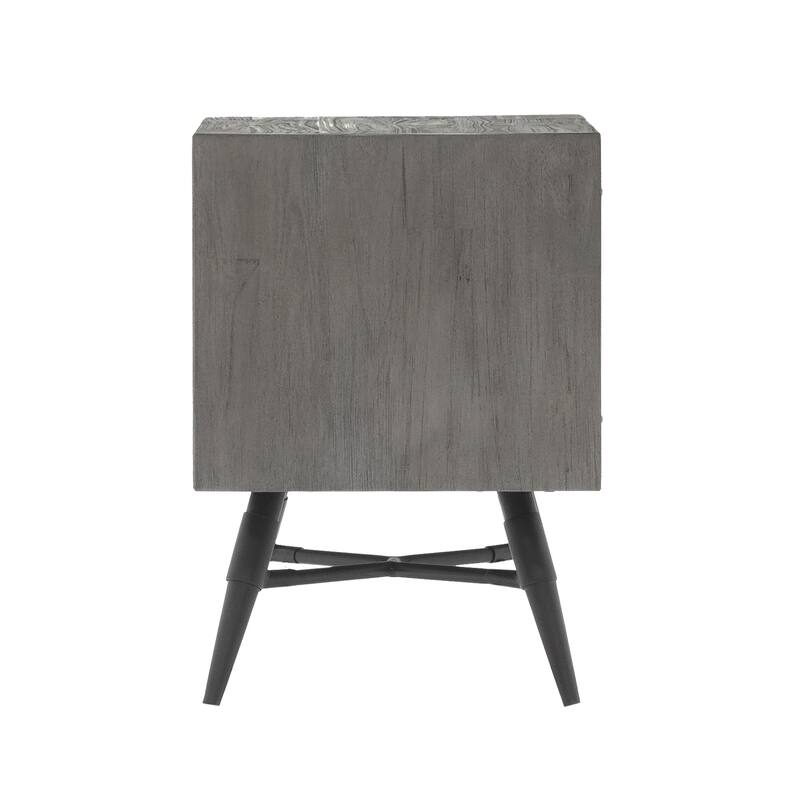 Makena 1 Drawer Night Stand in Grey Acacia Wood