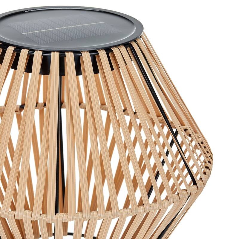 Outdoor 47 "Solar Powered Rattan Stand Up Lamp for Outdoors